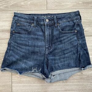 American Eagle Outfitters Jean shorts, Super Hi Rise Shortie—size 4•••